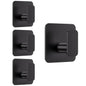Aikzik Black Hooks for Hanging Heavy Duty, Adhesive Hooks for Shower, Bathroom, Kitchen, Robe, Towel, Coat, Waterproof & Rustproof Hook for Walls No Damage, Sticky Wall Towel Hooks - 4 Pack