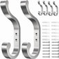 Coat Hooks Wall Mount,Heavy Duty Wall Hooks for Backpack,Towel,Black 4 Pack
