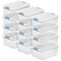 Sterilite Latching Box with Lids for Home and Office, 32 Quart, 6-Pack