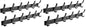 Optish Coat Rack Wall Mount, Wall Hooks for Hanging, Entry Coat Hooks Coat Hanger, Hat Rack Holder for Wall, Key Holder Purse Racks, Towel Rack for Bathrooms (2 Pack, Black)