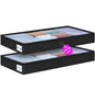 punemi 6.7 in Tall Sturdy Under Bed Storage Containers with Lid, 2Pack,Gray