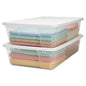 HOMZ Clear Plastic Storage Bins w/Snaplock Lids, 28 Qt, Gray, 2 Pack