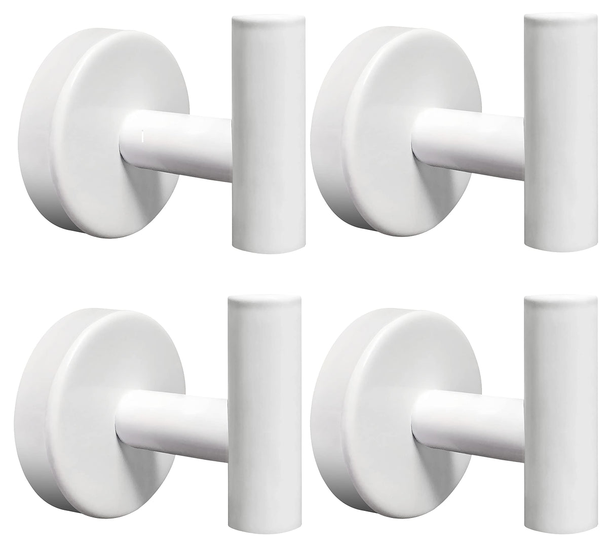 Towel Hooks Bathroom Coat Robe Wall Hook Heavy Duty Door Hanger Towel Robe Clothes Cabinet Closet Sponges Rack for Bathroom Bedroom Kitchen Hotel Pool 4 Packs Black(Drilling Installation)