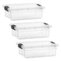 Superio 13.7 Quart Clear Plastic Storage Bin with Lid, Stackable Organizer Box, BPA-Free Storage Container for Home, Garage, School & Office, 1 Pack