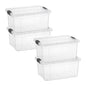 Superio 13.7 Quart Clear Plastic Storage Bin with Lid, Stackable Organizer Box, BPA-Free Storage Container for Home, Garage, School & Office, 1 Pack