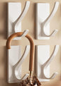 pickpiff White Self-Adhesive Hook, 13LB Hanger for Coat/Towel, 6 Pack