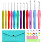 Yarniss Crochet Hooks,14 Size Ergonomic Crochet Hooks Set 2mm(B)-10mm(N)