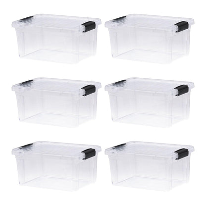 Superio 13.7 Quart Clear Plastic Storage Bin with Lid, Stackable Organizer Box, BPA-Free Storage Container for Home, Garage, School & Office, 1 Pack