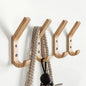 Wooden Wall Hooks Organizer Heavy Duty 6 Pack Coat Hooks for Hanging Coats