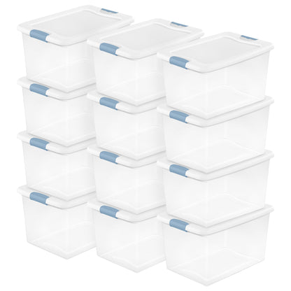 Sterilite Wheeled Latching Box w/ Lids for Home & Office, 56 Quart, 4-Pack