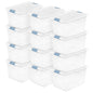 Sterilite Wheeled Latching Box w/ Lids for Home & Office, 56 Quart, 4-Pack