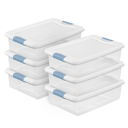 Sterilite Wheeled Latching Box w/ Lids for Home & Office, 56 Quart, 4-Pack