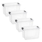 Superio 13.7 Quart Clear Plastic Storage Bin with Lid, Stackable Organizer Box, BPA-Free Storage Container for Home, Garage, School & Office, 1 Pack