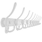 Dseap Coat Rack Wall Mounted - 5 Tri Hooks, Heavy Duty, Stainless Steel, Metal Coat Hook Rail for Coat Hat Towel Purse Robes Mudroom Bathroom Entryway (Black, 2 Packs)