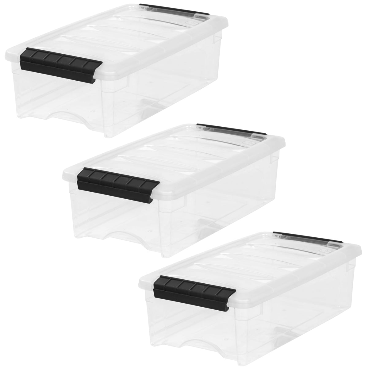 IRIS USA 6-Pack 54 Quart Storage Bins with Lids, Clear