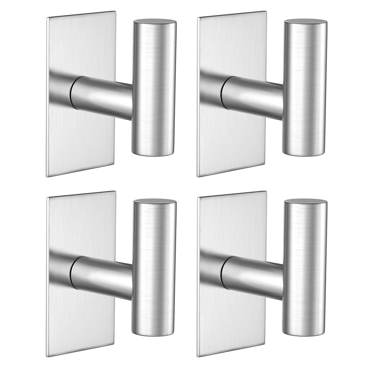 VAEHOLD Wall Towel Hooks, Heavy Duty Sticky Holder Waterproof Towel Hooks for Hanging Coat, Clothes, Closet Hook Wall Mount for Kitchen (Gold, 4 Pack)