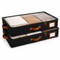HOMELUX THEORY Under Bed Storage, Low Profile 2pc with Lid, Black