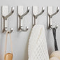 Adhesive Wall Hooks for Towel/Coat,13Lb Strong Stick-On Hooks, Gold 4 Pack