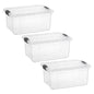 Superio 13.7 Quart Clear Plastic Storage Bin with Lid, Stackable Organizer Box, BPA-Free Storage Container for Home, Garage, School & Office, 1 Pack