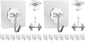 DDMY Adhesive Wall Hooks Heavy Duty 50LB Clear Hook 24 Pack for Hanging