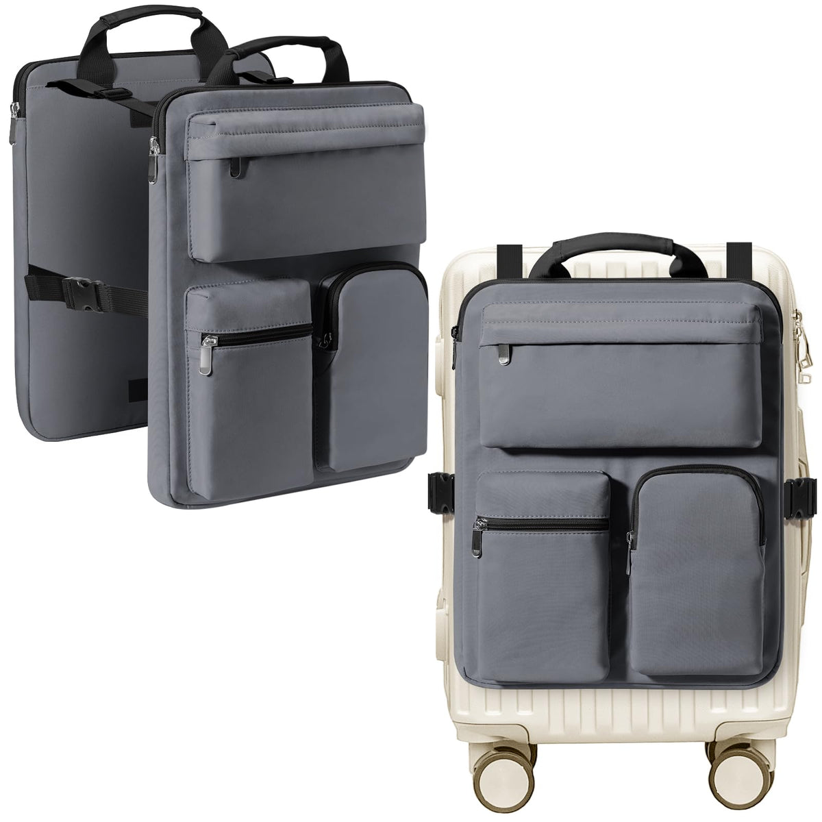 Over Luggage Organizer for Carry On Bag, Suitcase Organizer with Pockets