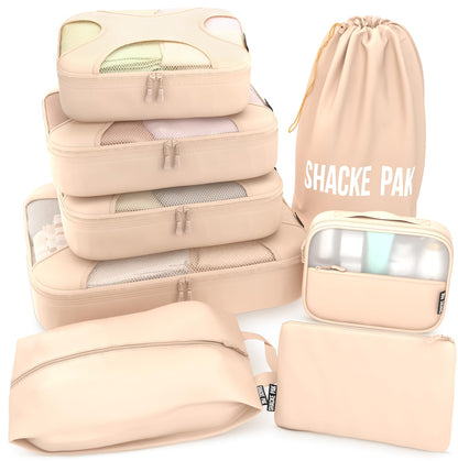 Shacke 5 Set Packing Cubes for Travel with Laundry Bag (Green Grass)