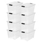 IRIS USA 6-Pack 54 Quart Storage Bins with Lids, Clear