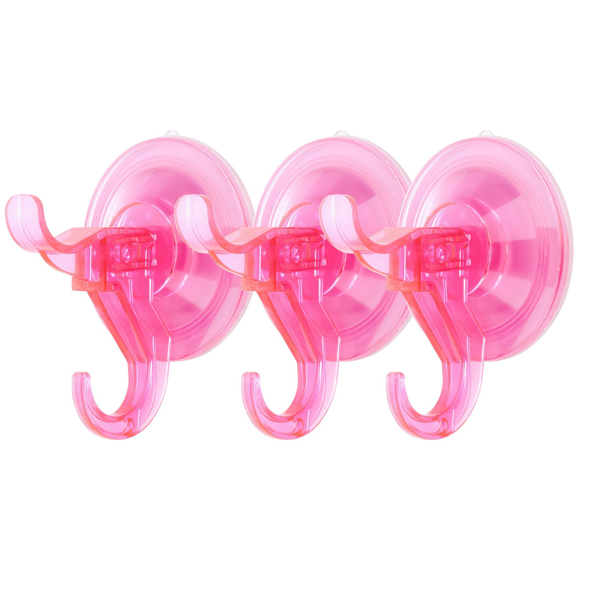 Antimbee 3 Pack Suction Cup Hooks, Clear Suction Cup Hanger, Removable Small Suction Cups for Shower, Bathroom, Glass, Door, Windows, Kitchen-Max Hanging up to 11 lbs on Smooth Surface