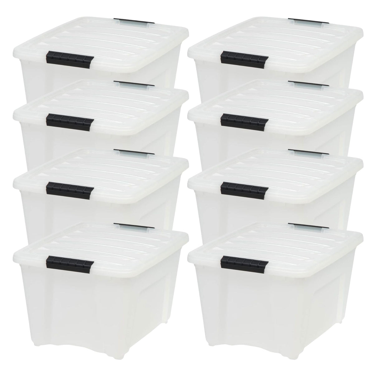 IRIS USA 6-Pack 54 Quart Storage Bins with Lids, Clear