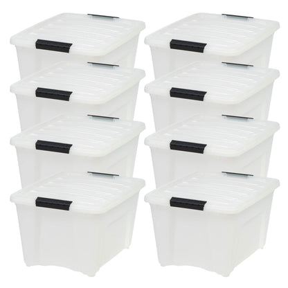 IRIS USA 6-Pack 54 Quart Storage Bins with Lids, Clear