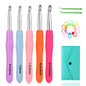 Yarniss Crochet Hooks,14 Size Ergonomic Crochet Hooks Set 2mm(B)-10mm(N)