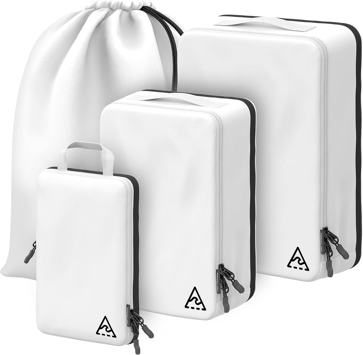 Well Traveled 8 pcs Compression Packing Bags Cubes Set with HybridMax Double-Capacity Design - Packing Cubes for Travel Compression to Maximize Limited Luggage Space, Black