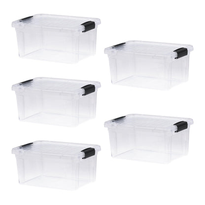 Superio 13.7 Quart Clear Plastic Storage Bin with Lid, Stackable Organizer Box, BPA-Free Storage Container for Home, Garage, School & Office, 1 Pack