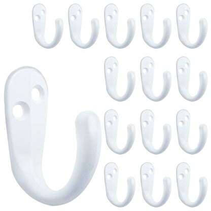 IBosins 50PCS Coat Hooks Wall Mounted Black Single Prong Robe Hook