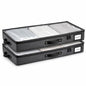 HOMELUX THEORY Under Bed Storage, Low Profile 2pc with Lid, Black