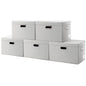 PRANDOM Large Collapsible Storage Bins with Lids [3-Pack] Linen/Cotton Blend Foldable Storage Boxes Organizer Containers Baskets Cube with Cover for Home Bedroom Closet Office Nursery(17.7x11.8x11.8)