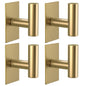 VAEHOLD Wall Towel Hooks, Heavy Duty Sticky Holder Waterproof Towel Hooks for Hanging Coat, Clothes, Closet Hook Wall Mount for Kitchen (Gold, 2 Pack)