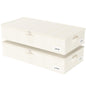 Yawinhe 27L UnderBed Storage Containers,2 Pack Closet Organizers,Beige