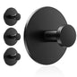 bussdis Multifunctional Towel Hooks for Bathroom Wall - Extra Sticky Stainless, Holds up to 12LB, Coat Hooks Wall Hooks, Adhesive Door Holder Hanger Shower Accessories, Matt Black Heavy Duty
