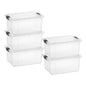 Superio 13.7 Quart Clear Plastic Storage Bin with Lid, Stackable Organizer Box, BPA-Free Storage Container for Home, Garage, School & Office, 1 Pack
