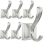 TOFIIGREM Black Towel Hooks Coat Hooks for Wall, Hand Towel Holder Robe Hook for Bathroom, Entryway Hat Hooks for Hanging Coat Towels Keys Hats (6 Pack)