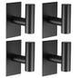 VAEHOLD Wall Towel Hooks, Heavy Duty Sticky Holder Waterproof Towel Hooks for Hanging Coat, Clothes, Closet Hook Wall Mount for Kitchen (Silver, 4 Pack)
