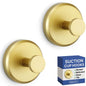 HOME SO Suction Cup Hooks for Shower & Bathroom Towel Holder 2-Pack Black