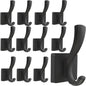 TOFIIGREM Black Towel Hooks Coat Hooks for Wall, Hand Towel Holder Robe Hook for Bathroom, Entryway Hat Hooks for Hanging Coat Towels Keys Hats (6 Pack)