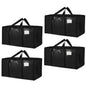 Moving Bags Extra Large 8 Pack - Heavy Duty Storage Totes with Wrap-Around Handles & Reinforced Zippers - Foldable Moving Box Alternative, Water-Resistant for Dorm, Closet & Under Bed Storage (Clear)