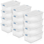 Sterilite Wheeled Latching Box w/ Lids for Home & Office, 56 Quart, 4-Pack