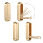 Dntorx Folding Coat Hooks, 2 Pcs Foldable Gold Wall Hooks Heavy Duty Foldable Hook Bathroom Towel Hooks Robe Hooks Wall Mounted for Hanging Coat Towels Clothes Hat Bags Keys