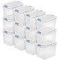 Sterilite Wheeled Latching Box w/ Lids for Home & Office, 56 Quart, 4-Pack