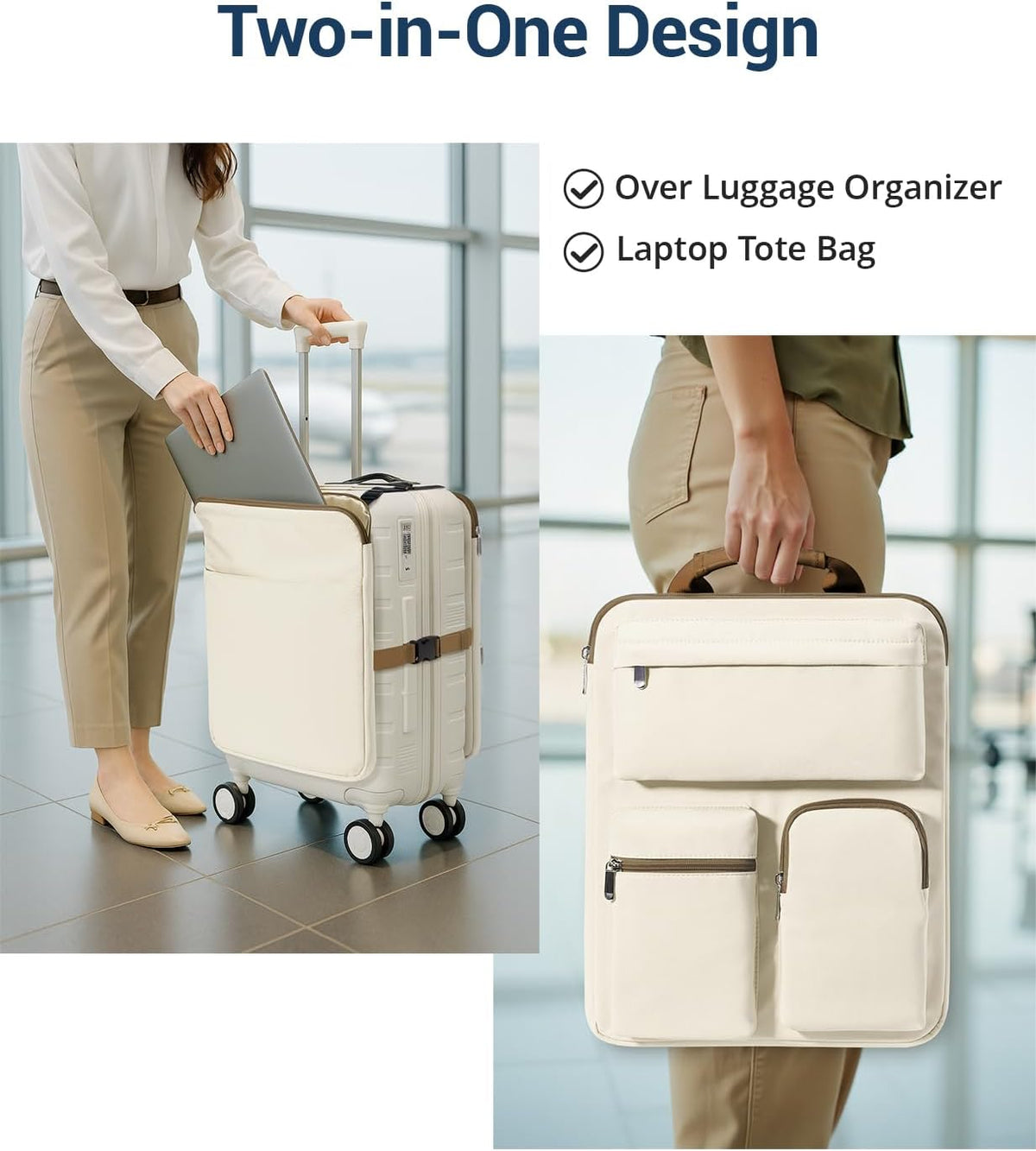 Over Luggage Organizer for Carry On Bag, Suitcase Organizer with Pockets