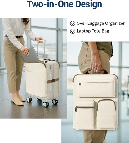 Over Luggage Organizer for Carry On Bag, Suitcase Organizer with Pockets